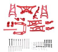 BritBolt 1/10 RC di sospensione posteriore anteriore di aggiornamento in metallo leggero Compatibile con auto RC 2WD(Red)