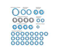 BritBolt 38 pcs cuscinetto metrico set in gomma blu sigillata con 1 10 RC Crawler Car Parts III Axi03007 Accessori