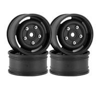 BritBolt 4pcs da 1,9 pollici da 96 mm in gomma con ruote in plastica compatibili con 1 a 10 scale RC Crawler e modelli simili come Wraith Yikong D110(Black wheel hub)