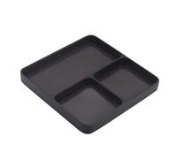 BritBolt AJRC Compatible Magnetic 3 Parti di griglia Messipi di archiviazione 98x98x11mm Vale di manutenzione a spirale in alluminio per automobili RC e strumenti modello di droni(Black)