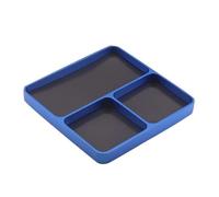 BritBolt AJRC Compatible Magnetic 3 Parti di griglia Messipi di archiviazione 98x98x11mm Vale di manutenzione a spirale in alluminio per automobili RC e strumenti modello di droni(Blue)