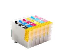 BritBolt Compatibile con T0821 0826 Chip 6PK Cartuccia d'inchiostro ricaricabile a 6 colori BK C M Y LM Per modelli di stampante STYLUS R270 R390 RX590 Sostituzione di terze parti