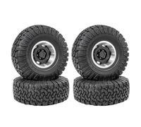 BritBolt Pneumatici in gomma da 1,9 pollici da 115 mm con della ruota compatibili per 1 10 modelli di auto crawler RC a 10 come TRX6 90046 e simili veicoli fuori strada(Black 1set)