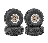 BritBolt Pneumatici in gomma da 1,9 pollici da 115 mm con della ruota compatibili per 1 10 modelli di auto crawler RC a 10 come TRX6 90046 e simili veicoli fuori strada(Yellow 1set)