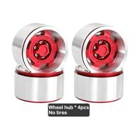 BritBolt Pneumatici in gomma da 1,9 pollici da 115 mm con della ruota compatibili per 1 10 modelli di auto crawler RC a 10 come TRX6 90046 e simili veicoli fuori strada(Red Wheel hub)
