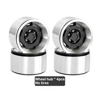 BritBolt Pneumatici in gomma da 1,9 pollici da 115 mm con della ruota compatibili per 1 10 modelli di auto crawler RC a 10 come TRX6 90046 e simili veicoli fuori strada(Black Wheel hub)