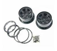BritBolt ruota con anello di beadlock set per 1 scargia a 5 auto RC compatibili con i modelli I rofun rovan km 5b ss(Front Black)