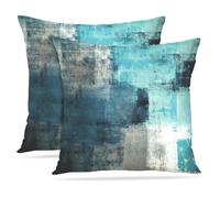 Britimes Federe per Cuscini Moderni per la Casa Art Decor 18 x 18 Pollici Set di 2 Federe per Cuscini Decorativi Astratti Pittura a Olio Federe p