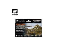 Vallejo- Farb-Set, Britische Panzerung und Infanterie, WWII Esercito Modellino, Multicolore, 17 ml (6er Pack), 29162