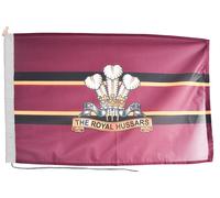 British Army The Royal Hussars Flag with Rope & Toggle - MOD LICENSED