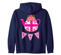 British Celebration, bandierine Rosa Union Jack per Mamme da Donna Felpa con Cappuccio