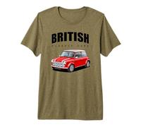 British Classic Car Red Mini Auto Sportiva Maglietta Premium