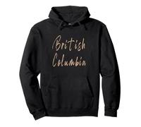 British Columbia Canada Vintage Design Elegante Felpa con Cappuccio