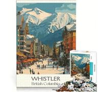 British Columbia Travel Puzzle da 1000 pezzi per adulti | Lista dei desideri per sfide difficili con Babbo Natale e regali antistress 52x38cm