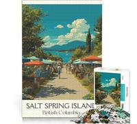 British Columbia Travel Puzzle da 1000 pezzi per adulti | Lista dei desideri per sfide difficili con Babbo Natale: regali di giochi impegnativi 75x50cm