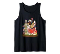 British Corgi Dog in King's Guard Costume Londra Inghilterra Canotta