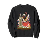 British Corgi Dog in King's Guard Costume Londra Inghilterra Felpa