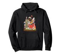 British Corgi Dog in King's Guard Costume Londra Inghilterra Felpa con Cappuccio