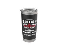 British Dad Just Like A Normal Dad For Daddy Fathers Day Bicchiere termico in acciaio inox doppia parete
