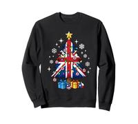 British England Flag Christmas Tree Lights Xmas Cute Costume Felpa
