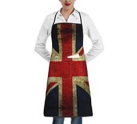 British Flag Grembiule Uomo Regolabile Grembiule Da Chef Unisex Lavoro Grembiuli Per Papa Lavoro Dolci 52X72Cm