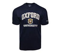 British Heritage Brands Unisex Oxford University™ Applique Embroidered T Shirt Navy L