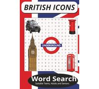 British Icons Word Search Puzzle Book: Word Searches with easy to read print about British Icons, London, UK, Great Britain 6 x 9 inches, 110 pages, 50 plus puzzles