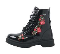 British Knights Blake, Fashion Boot Bambina, Nero a Fiori, 29 EU