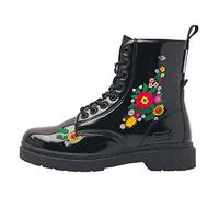 British Knights Blake, Stivali alla Moda Donna, Nero a Fiori, 37 EU