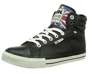 British Knights Dee, Top Alto Uomo, Nero Black Union Jack02, 40 EU