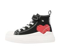 British Knights Kaya Flow Mid, Scarpe da Ginnastica, Cuore Nero e Rosso, 34 EU