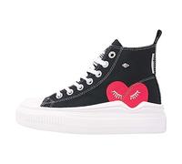 British Knights Kaya Flow Mid, Scarpe da Ginnastica Donna, Cuore Rosso Nero, 37 EU