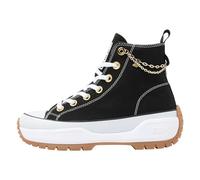 British Knights Kaya Mid Fly, Scarpe da Ginnastica Donna, Nero Oro, 38 EU