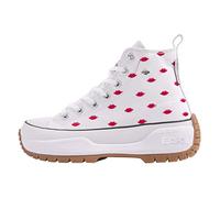 British Knights Kaya Mid Fly Sneaker da Donna, Bianco Labbra Rosse, 38 EU