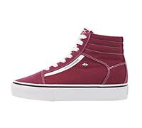 British Knights Mack Mid Platform, Scarpe da Ginnastica Donna, Bianco Borgogna, 36 EU