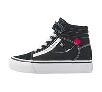 British Knights Mack Mid Platform, Scarpe da Ginnastica, Schwarz Weiss Herz, 33 EU