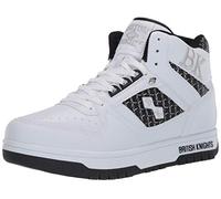 British Knights Mens Kings SL Sneaker, White/Black/Silver, 9.5 US