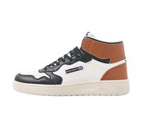 British Knights Noors Mid, Scarpe da Ginnastica Uomo, Bianco Nero Arancione, 41 EU