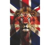 British Lion Union Jack Notebook - 200 pages 6x9 Notebook (Blue)