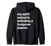 British My Spirit Animal Is Definitely A Hungover Pigeon Felpa con Cappuccio