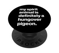 British My Spirit Animal Is Definitely A Hungover Pigeon PopSockets PopGrip Adesivo