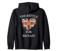 British Patriots Regno Unito LA Battaglia per LA Bretagna Felpa con Cappuccio