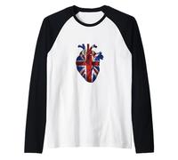 British Pride/Raise The Flag Colours/Regno Unito Maglia con Maniche Raglan