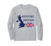 British Pride Restore Britain UK Patriots Regno Unito GB Maglia a Manica