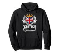 British Princess UK Flag Proud British Girl Felpa con Cappuccio