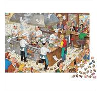 British Pub Cucina Orario di punta Puzzle in Legno Impermeabile Puzzles Da 1000 Pezzi Regali Per Adulti Sfidanti E Rompicapo Giochi Educativi