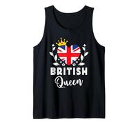 British Queen UK Flag Proud British Woman Canotta