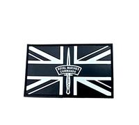 British Royal Marines Commando Union Jack Flag Tactical Airsoft PVC Morale Patch (nero)