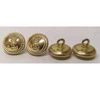 British Royal Navy Abito Cordata Cerchio Ancora Queen's Corona Bottoni 26L