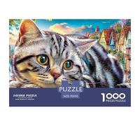 British Shorthair 1000 Pezzi Puzzle Per Se Détendre Décoration De La Maison Giochi Rilassamento E Intelligence Famiglie Bambini Da 14 Anni E Più 70x50cm/1000pcs